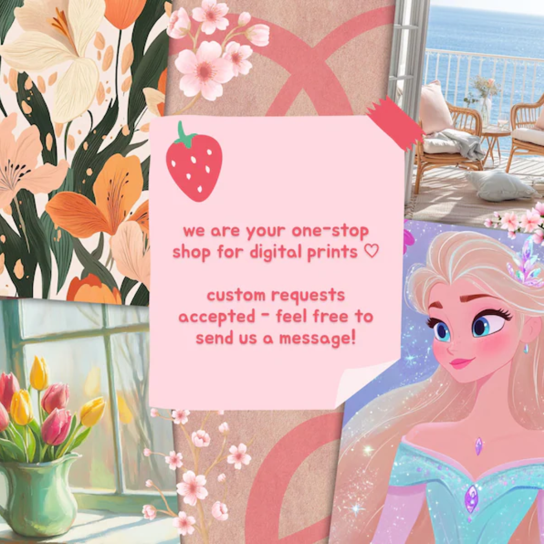 Princess Fairytale Wall Art Bundle: 15 Printable Decor Prints for Girls' Nursery or Playroom