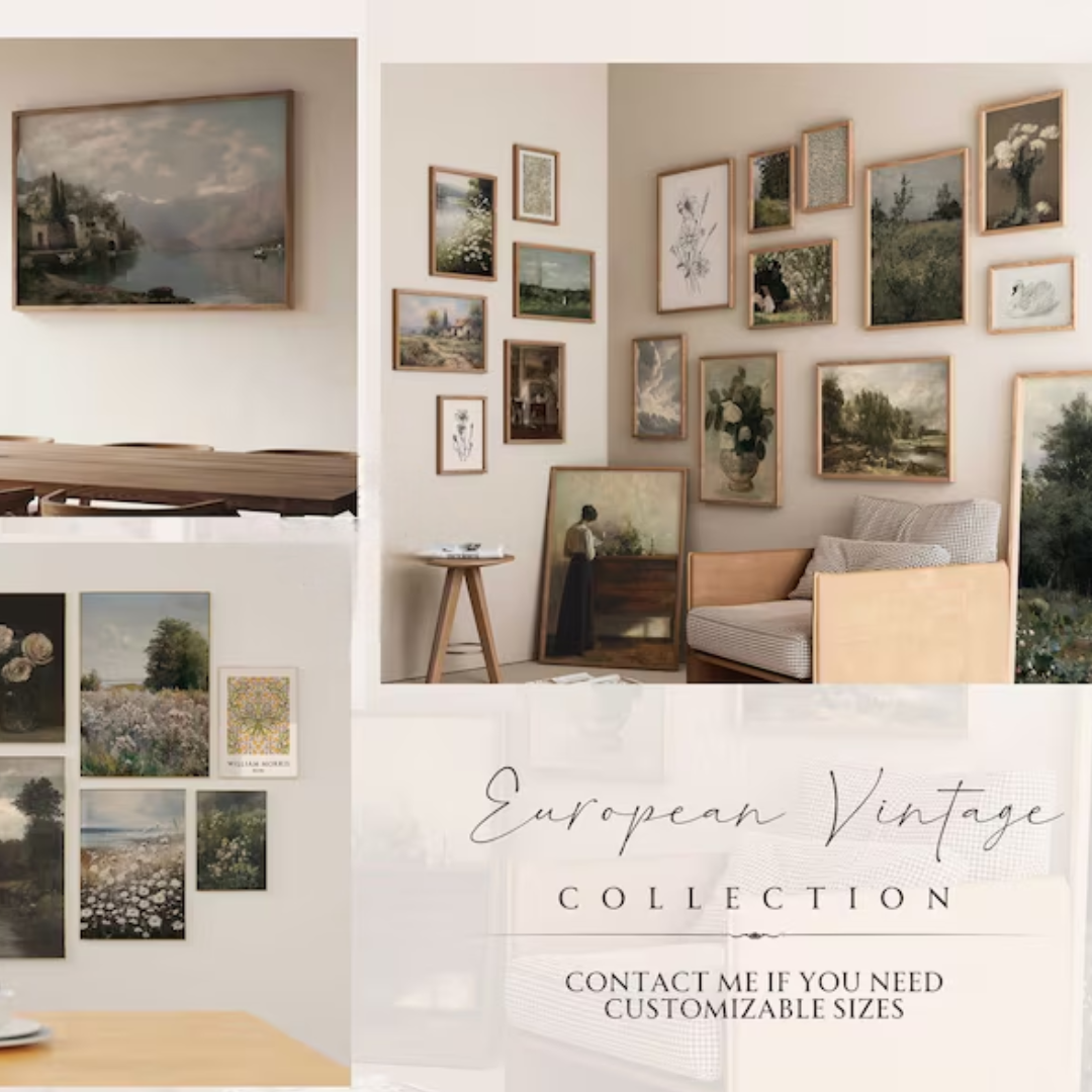 Vintage Printable Wall Art Bundle, 10,000 Digital Classic Art Prints, Posters, Classic Home Decor, Vintage art