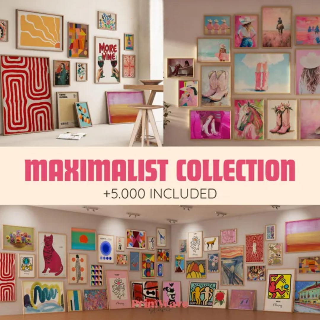 Mega Bundle Wall Art, 80k, Printable Wall Art, Eclectic Gallery Set, Maximalist Home Decor, Trendy Prints, Digital Download