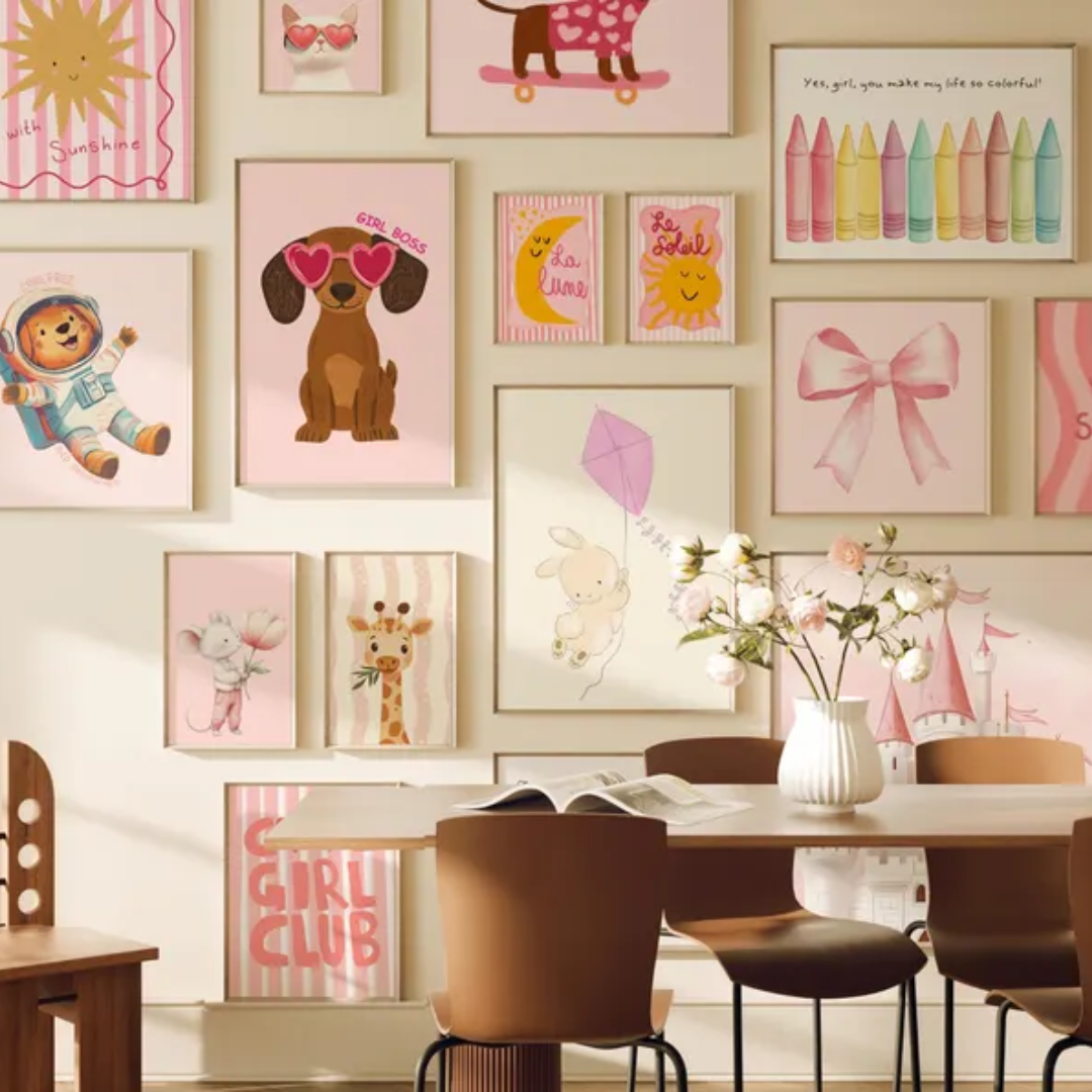 Bundle of +1250 Nursery Prints, Kids Room Wall Art, Baby Room Decor, Playful Animal Prints, Eclectic Nursery Wall Art, Educational Prints