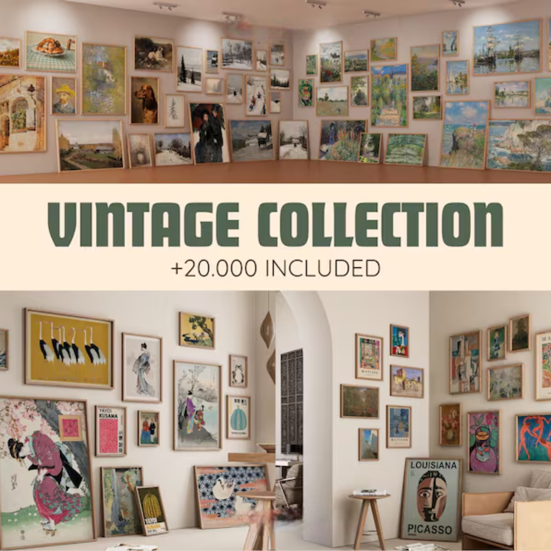 Mega Bundle Wall Art, 80k, Printable Wall Art, Eclectic Gallery Set, Maximalist Home Decor, Trendy Prints, Digital Download