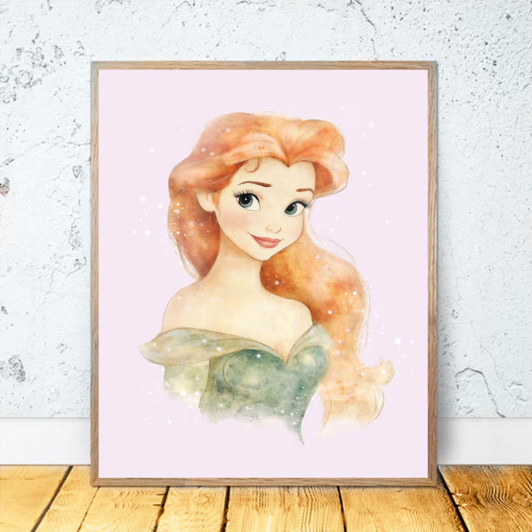 Set of 15 Princess Printable Prints, Girl Nursery Decor, Boho Fairy Tale Girls Room Decor, Princess Nursery