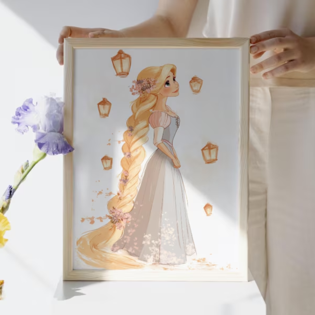 Princess Fairytale Wall Art Bundle: 15 Printable Decor Prints for Girls' Nursery or Playroom