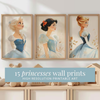 Princess Fairytale Wall Art Bundle: 15 Printable Decor Prints for Girls' Nursery or Playroom