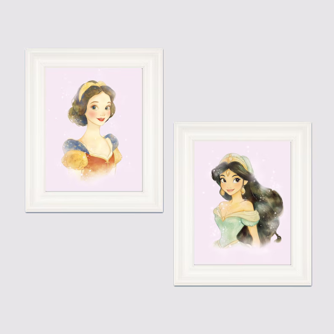 Set of 15 Princess Printable Prints, Girl Nursery Decor, Boho Fairy Tale Girls Room Decor, Princess Nursery